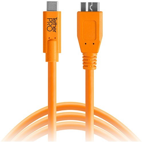 Tether Tools | USB-C naar USB 3.0 Micro-B | 4,60 m | Oranje