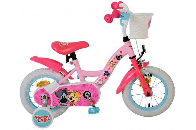 Woezel & Pip kinderfiets | meisjes | 12 inch | roze