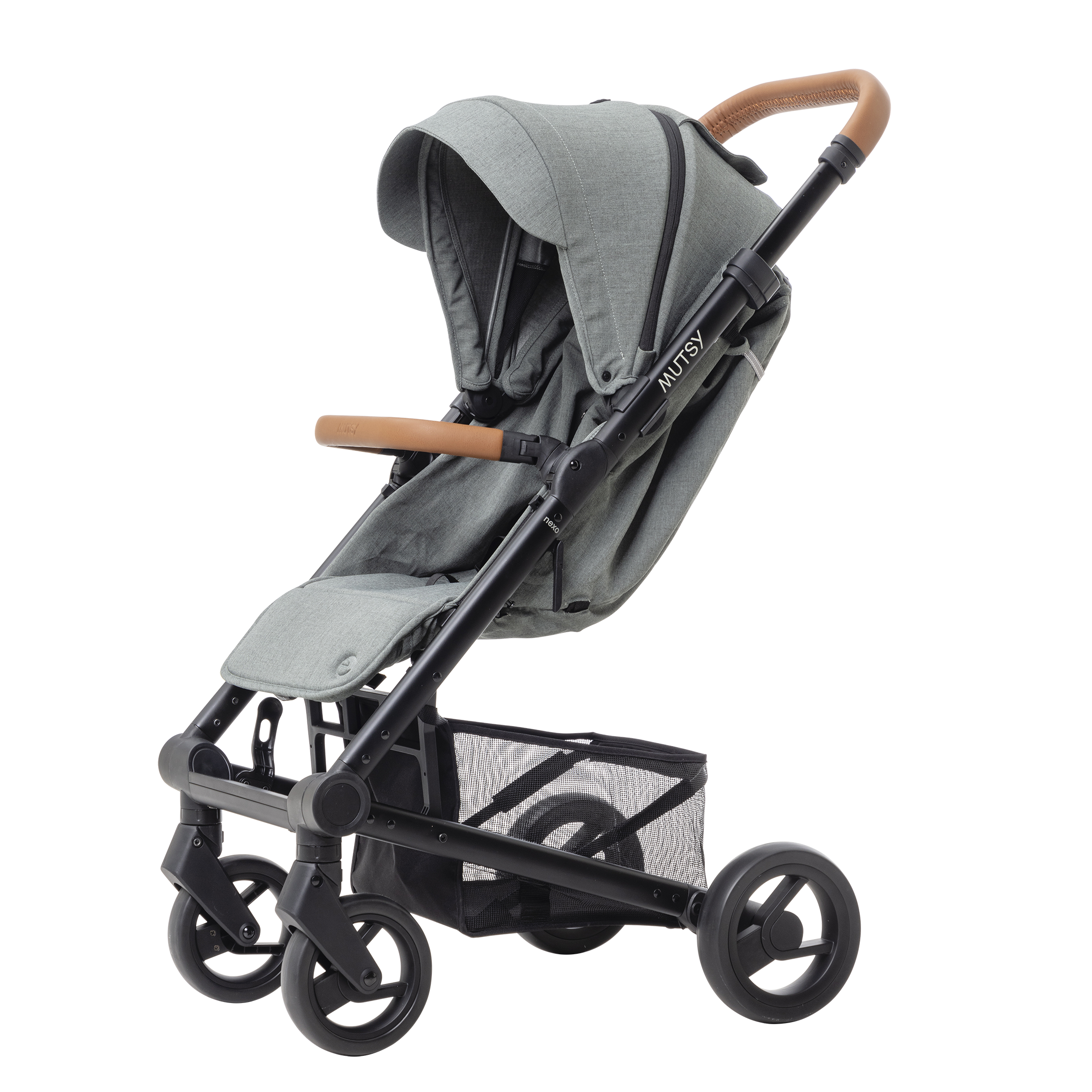 Mutsy Nexo stroller Moss Grey Silver frame