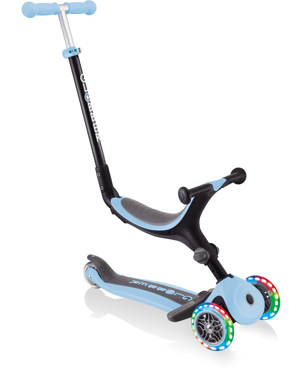 Globber - Children's scooter - balance bike - Go.Up Foldable - Pastel Blue - Babyhuys.com