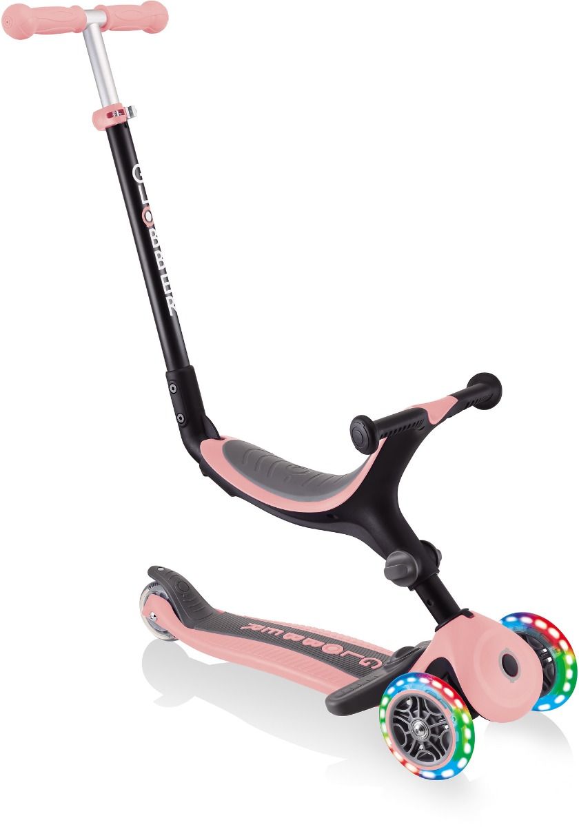 Globber - Children's scooter - balance bike - Go.Up Foldable - Pastel Pink - Babyhuys.com