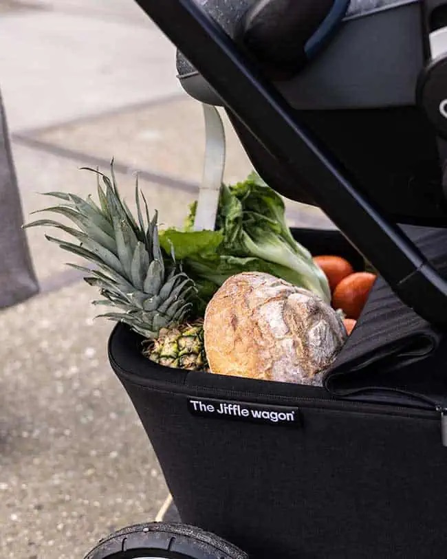Jiffle Wagon Black - Shoppingbag Rear - Babyhuys.com